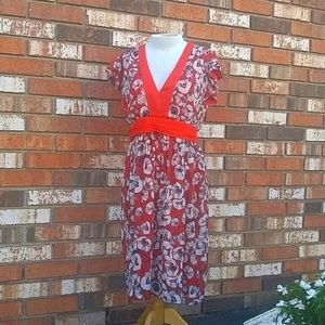 H&M size 8 red black white Poppy Dress